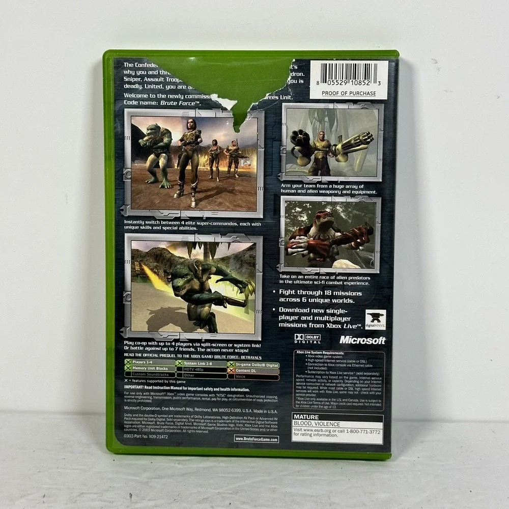 Brute Force‎ (Original Xbox) - Complete Fast Shipping